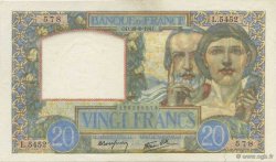 20 Francs TRAVAIL ET SCIENCE FRANCE  1941 F.12.17 SPL