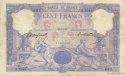 100 Francs BLEU ET ROSE FRANCE  1897 F.21.10 TB