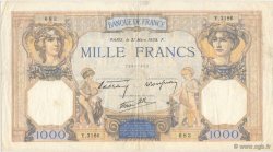 1000 Francs CÉRÈS ET MERCURE type modifié FRANCE  1938 F.38.10 TTB