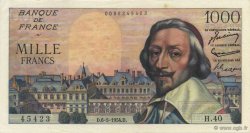 1000 Francs RICHELIEU FRANCE  1954 F.42.05 SUP+