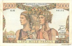 5000 Francs TERRE ET MER FRANCE  1949 F.48.02 TTB à SUP