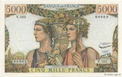 5000 Francs TERRE ET MER FRANCE  1957 F.48.14 SUP à SPL