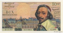 10 Nouveaux Francs RICHELIEU FRANCE  1962 F.57.20 SPL