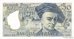 50 Francs QUENTIN DE LA TOUR FRANCE  1991 F.67.17 SPL