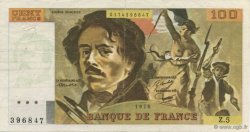 100 Francs DELACROIX FRANCE  1978 F.69.01d TTB