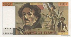 100 Francs DELACROIX modifié FRANCE  1978 F.69.01c SPL+