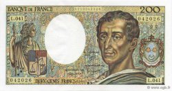 200 Francs MONTESQUIEU FRANCE  1986 F.70.06