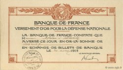 60 Francs FRANCE régionalisme et divers  1915  SUP