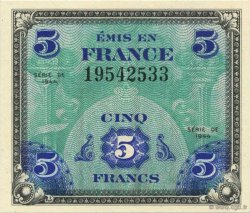 5 Francs DRAPEAU FRANKREICH  1944 VF.17.01