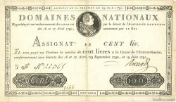 100 Livres FRANCE  1791 Laf.140 TTB