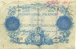 25 Francs type 1870 Clermont-Ferrand FRANCE  1871 F.A44.01 TB