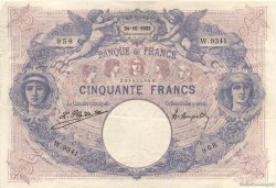 50 Francs BLEU ET ROSE FRANCE  1922 F.14.35 TTB à SUP