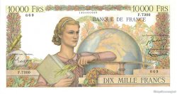10000 Francs GÉNIE FRANÇAIS FRANCE  1954 F.50.71 SPL