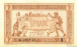 1 Franc TRÉSORERIE AUX ARMÉES 1917 FRANCE  1917 VF.03.03 NEUF