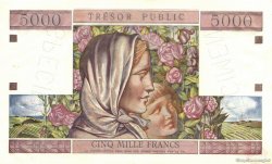 5000 Francs Trésor Public FRANCE  1955 VF.36.00Sp pr.NEUF