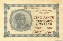 50 Centimes MINES DOMANIALES DE LA SARRE FRANCE  1920 VF.50.01 TTB+