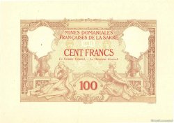 100 Francs MINES DOMANIALES DE LA SARRE Épreuve FRANCE  1920 VF.55.00Ed NEUF