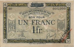 1 Franc Spécimen FRANCE regionalism and miscellaneous  1923 JP.135.05s XF+