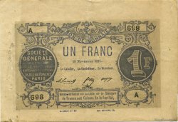 1 Franc Société Générale FRANCE regionalism and miscellaneous  1871 - VF