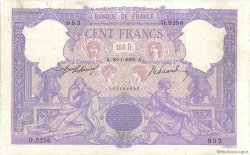 100 Francs BLEU ET ROSE FRANCE  1909 F.21.24 pr.TB