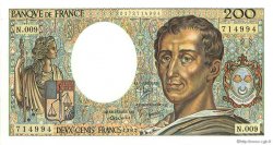 200 Francs MONTESQUIEU FRANCE  1982 F.70.02