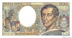 200 Francs MONTESQUIEU alphabet 101 FRANCE  1992 F.70bis.01 pr.NEUF