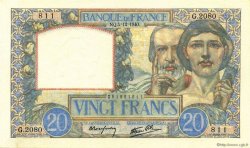 20 Francs TRAVAIL ET SCIENCE FRANCIA  1940 F.12.10