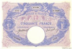50 Francs BLEU ET ROSE FRANCE  1914 F.14.27 SUP+