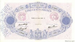 500 Francs BLEU ET ROSE modifié FRANCE  1937 F.31.01 SPL