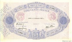 500 Francs BLEU ET ROSE modifié FRANKREICH  1939 F.31.52