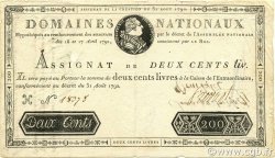 200 Livres FRANCE  1792 Ass.33a TTB