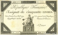 50 Livres FRANCE  1792 Ass.39a TTB+