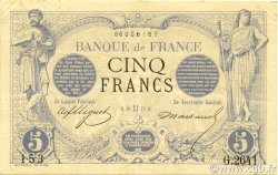 5 Francs NOIR FRANCE  1873 F.01.18 SUP+