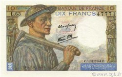 10 Francs MINEUR FRANCE  1944 F.08.10