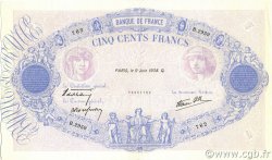500 Francs BLEU ET ROSE modifié FRANCE  1938 F.31.14 XF