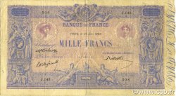 1000 Francs BLEU ET ROSE FRANCE  1892 F.36.04 TB+