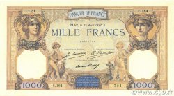 1000 Francs CÉRÈS ET MERCURE FRANCE  1927 F.37.01 SUP à SPL