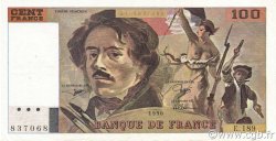 100 Francs DELACROIX imprimé en continu FRANCE  1990 F.69bis.02e2