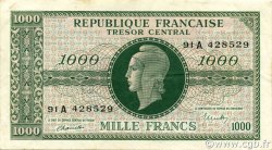 1000 Francs MARIANNE chiffres gras FRANCE  1945 VF.12.01 TTB+