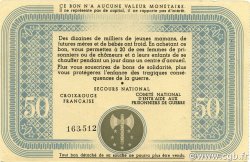 50 Francs BON DE SOLIDARITE FRANCE regionalism and miscellaneous  1941 KL.09 AU
