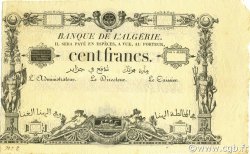 100 Francs Essai ALGÉRIE  1852 P.010s SPL
