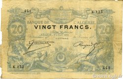 20 Francs ALGÉRIE  1884 P.015x pr.TB