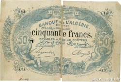 50 Francs Faux ALGÉRIE  1880 P.017x B+