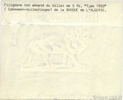 5 Francs ALGÉRIE  1903 P.071- SPL