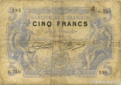 5 Francs ALGÉRIE  1915 P.071a B+