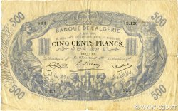 500 Francs ALGERIA  1924 P.075b F+