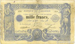 1000 Francs ALGÉRIE  1909 P.076a TB