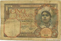 5 Francs ALGÉRIE  1941 P.077b B