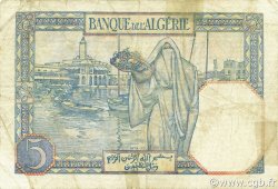 5 Francs ALGÉRIE  1941 P.077b TB