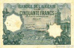 50 Francs ALGÉRIE  1928 P.080a pr.TTB